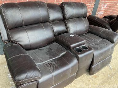 MaxSold Auction: This online auction features 4 steel folding chairs with arm, office chair, Brown leather reclining loveseat, curio cabinet, and Formica desk. Includes chest of drawers, and nightstand. Includes queen headboard, desk top section, bookshelf and much more!