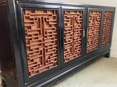 MaxSold Auction: This online auction features oak writing desk, teak sofa, patio furniture, area rugs, Asian console, stereo components, art glass, MCM teak wall unit, TVs, vintage books & pamphlets, glass-topped table, electric fireplace, garden art, oil lamps, art pottery, cedar chest, and much more!