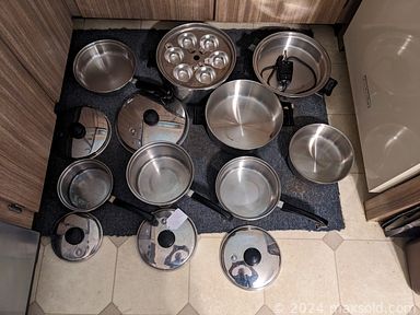 MaxSold Auction: This online auction features mid-century dinette table & chairs, refrigerator/freezer, gas stove, Jadeite, depression glass, small kitchen appliances, vintage Pyrex, office supplies, cedar chests, stemware, women’s clothing, area rugs, Bossons wall figurines, teacup/saucer sets, watches, Royal Doulton figurines, vintage ashtrays, embroidered tablecloths, chandelier, vintage bottles, mahogany four poster bed, crocks, fishing gear, and much, much, more!!