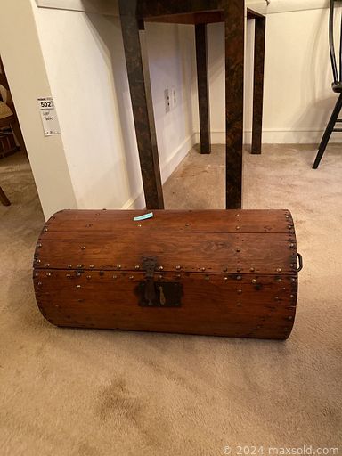 MaxSold Auction: This online auction features furniture such as an antique stagecoach trunk, Kittinger wing chair, gate leg table, vintage couch, bedframe, nightstands, desk, lectern stand, vintage tables, dresser, tray tables, shelving units, bookcases, filing cabinets, dining table, chairs and others, shutters, water heater, garden tools, speakers, books, vintage games, sewing machine, paper goods, cleaning supplies, kitchenware, small kitchen appliances, exerciser, upright freezer, vintage phones, wall art, Hampton piano, violin, Vizio TV, luggage, accessories and much more!