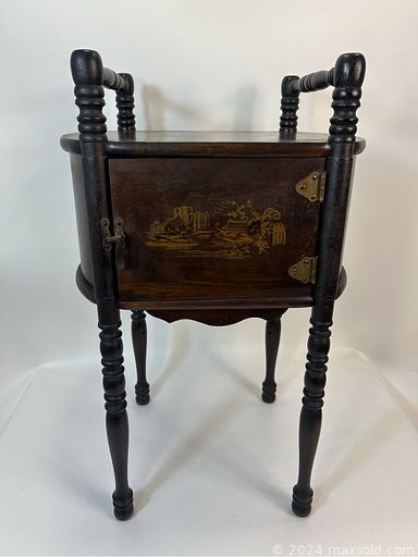 MaxSold Auction: This online auction features Victorian armchair, area rugs, vintage smoking stand, vintage sewing machine, antique dresser, marble top tables, art glass, Franciscan earthenware, art pottery, vintage bottles, small kitchen appliances, drafting table, mini fridge, and much more!!!