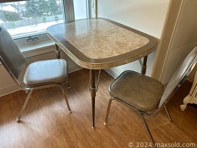 MaxSold Auction: This online auction features a 1960s Arborite table, Sony TV, vintage side chair, adjustable walker, 1960s clothes hamper, vintage cat print, vintage signed Royal Doulton plate, AirGi wheelchair, bedspreads, pillows, linens, smoked glass cabinet and much more!