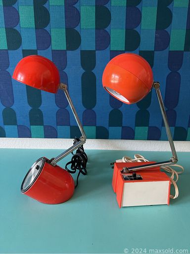 MaxSold Auction: This online auction features Post Modern furniture such as barrel chairs, dining table, and chandeliers, lucite table lamp, teak table lamp, abstract painting, saucer ceiling light, and much more.