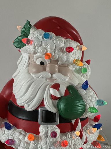 MaxSold Auction: This online auction includes a winking Santa and other Santa figures, vintage ornaments, blow mold candles, lights, Christmas quilts and other Christmas decor, lamps, barnacle cluster, vintage wallpaper, vases, vintage ashtray, MCM Grumpy Man bottle opener, MCM decor, teapot, pewter soup pot, embroidered art, vintage Viewmaster, antique European chandelier, ceramic platter and more!n