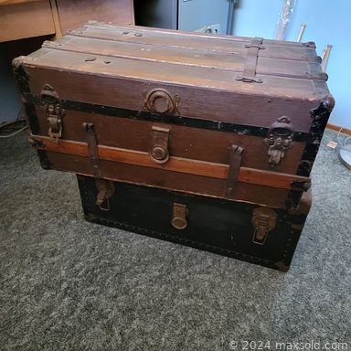 MaxSold Auction: This online auction features patio furniture, Deco style cabinet, autographed sports photos, vintage sewing machine, crystal candelabras, BBQ grill, sports collectibles, train set, power, hand & garden tools, woodworking tools, vintage washing machine, lawnmower, Asian room divider, fishing gear, vinyl records and much more!