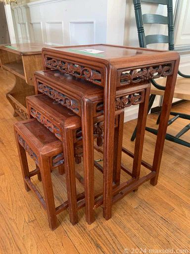 MaxSold Auction: This online auction features arm chair, nesting tables, pine dresser, freezer, wooden shelving unit, desk, dresser, dining table and chairs, games, toys, sewing supplies, clothing, Epson printer, linens, Vintage dresser, end tables, stuffed animals, silver plated serving ware, electronics,  vintage decor, glassware, stamps, Royal Copenhagen china, toys, Christmas decor, Royal Daulton fine china, Pyrex ware, baking lot, CDs, art supplies, costumes, posters, cutlery, books, tools, Black & decker mower, BBQ, patio, sporting equipment, patio and much more!