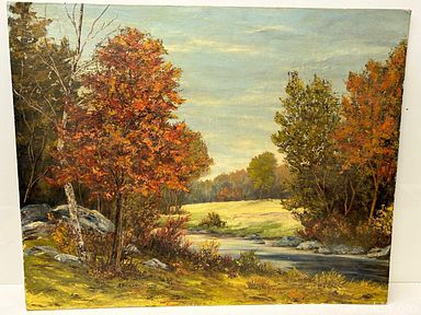MaxSold Auction: This online auction includes oil paintings, Doug Guilford ink drawing, J. Murray Thomson, D. MacDonald and other watercolour art, framed photos, Oldsmobile advertising sign, M. Hollman painting, woodblock print and much more!