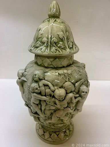 MaxSold Auction: This online auction includes antique Wedgwood plates, Imari sugar bowl, tea cup sets and other china, vases, Art Nouveau clock, wool rugs, British Royalty commemorative mugs, wall hangings, decanter, oil lamp, brass lamps, garden stools, chandelier, queen sized bedframe, shoes, accessories, banners, doll and much more!