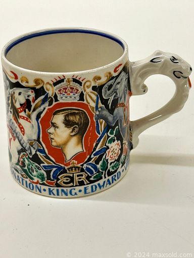 MaxSold Auction: This online auction includes antique Wedgwood plates, Imari sugar bowl, tea cup sets and other china, vases, Art Nouveau clock, wool rugs, British Royalty commemorative mugs, wall hangings, decanter, oil lamp, brass lamps, garden stools, chandelier, queen sized bedframe, shoes, accessories, banners, doll and much more!