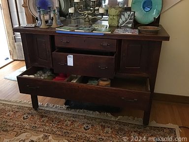 MaxSold Auction: This online auction includes furniture such as an antique wood hutch, tables, recliners, Stickley chairs, loveseat, shelving units, sideboard, patio chairs, bistro table set, vintage dresser, sectional sofa and others, dog decor, kitchenware, small kitchen appliances, lamps, coins, political memorabilia, vinyl records, books, seasonal decor, vintage suitcases, rugs, wall art, train set, clocks, electronics, tools, hardware, Exmark lawnmower and other yard tools, garden supplies, Traeger smoker, wood canoe, Electrolux freezer, Sole treadmill, stationary bike, board games, stuffed toys, craft supplies and many more!