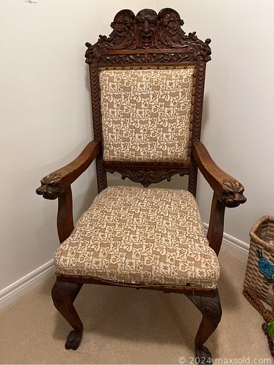 MaxSold Auction: This online auction features teacup/saucer sets, hand tools, yard tools, pressure washer, crocks, patio furniture, wood carvings, steel drum, Hutsherneuther figurine, vintage marbles, recliner lift chair, chest freezer, fitness gear, desks, sewing machine, fabric, carnival glass, golf clubs, safe cabinet, snow shoes, office supplies, area rugs, stamps, costume jewelry, Royal Doulton figurines, and much, much, more!!