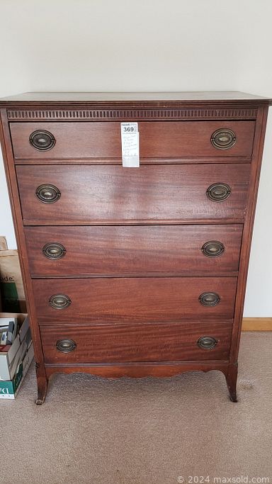 MaxSold Auction: This online auction features antique chest of drawers, small kitchen appliances, dive gear, office supplies, art supplies, desk, Janet Burk artwork, vintage maps, patio chairs, bike, snowblower, yard tools, and much more!