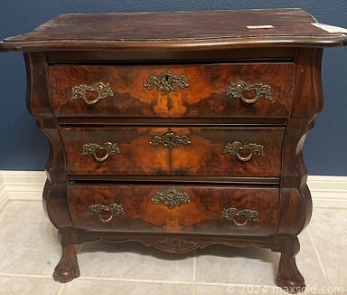 MaxSold Auction: This online auction includes a Midcentury starburst table, snooker game table, side chairs, chest of drawers and other furniture, wall art, Norman Rockwell plates, office supplies, board games, lamps, kitchenware, small kitchen appliances, decor, stoneware, pottery, vintage luggage, seasonal decor, antique sled, clothing, accessories, yard tools and more!