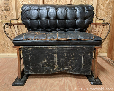 MaxSold Auction: This online auction features an antique coach carriage seat bench, dining table, rainbow chairs, small kitchen appliances, kitchenware, Peter Max pop art print and other wall art, books, magazines, skis, baskets, electric heater, vinyl records, cast iron cookware, Delft and other vintage decors, crystalware, binding machine and other office supplies, fabrics, vintage suitcase, toys, vases, communion tray, vintage dolls, board games, porcelain sink, music equipment, chimney cap and much more!