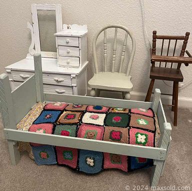 MaxSold Auction: This online auction features a MCM Danish lift top vanity, Mid Century modern dresser & mirror, vintage golf cart, MCM carved wood fruit bowl, vintage glassware and much more!