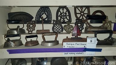 MaxSold Auction: This online auction features display cases, Antique Mining and Caving Artifacts, Mineral Rock pile, “Pie Rats” Animation Cels, Antique Mine Shaft Ladder, Antique Mineral Tester Kit, Vintage Audio Electronics, Original Painting by H. Hargrove, Vintage Assay Chemical Bottles and much more!