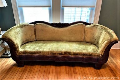 MaxSold Auction: This online auction features mahogany dining table & chairs, vintage foot locker, art glass, vintage sconces, playroom rug, stained glass window, sofas, vintage cookbooks, jewelry-making supplies, video game system, pet products and much more!