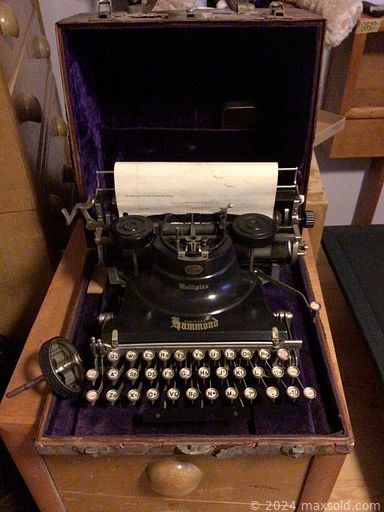 MaxSold Auction: This online auction features TVs, futon, vintage small pitchers, area rugs, S & P shakers, teacup/saucer sets, souvenir spoons, cedar chest, costume jewelry, collector plates, watches, small kitchen appliances, Star Trek collectibles, vintage dolls, fitness gear, decorative plates, camping gear, sewing machine, chest freezer, rolling tool chest, yarn, power & hand tools, antique typewriter, and much more!!!