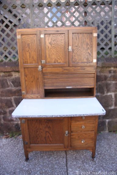 MaxSold Auction: This online auction features original American colonies spoon set, tall Santa Claus figurine, US bill, stoneware jug, trinket box, posters, five-piece hostess condiment set, Paradise china set, antique oak cabinet, bronze bookends, sterling silver jewelry, miniature shoes, vintage books, earthenware bowl, copper/brass kitchen lot, anniversary clock, collector plates, antique Noritake china, trinket box, wooden nesting dolls, pewter cups, dumbbells buttons, lithograph, silver-plate flatware, fishing lures, pfaltzgraff stoneware, keyboard, wooden wagon,  rocking horse, corner cabinet and much more.