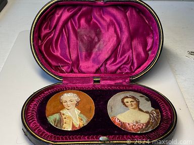 MaxSold Auction: This online auction features fine antique jewelry, victorian jewelry, silver lockets, antique leather jewelry boxes, antique \"Portrait\" glove box, coins, geode ornaments, East Indian wedding jewelry,  vintage hand-blown glass jewelry, cameo jewelry, mixed jewelry and much more!