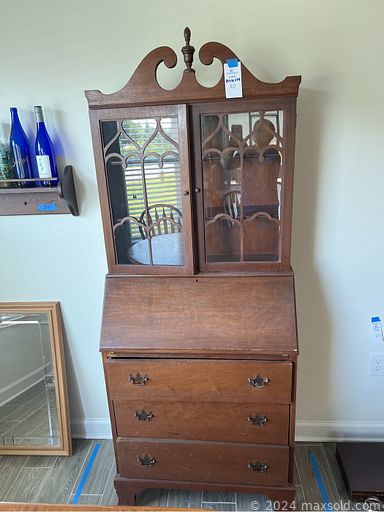 MaxSold Auction: This online auction features various items such as Storage Containers, Glassware, Kitchen Tools, Casserole Dishes, Coffee Mugs, Pots, Pans, Assorted Stemware, Bar Stools, TV Tray Set, Wine Glasses, Lingerie Chest, Rocker Recliner, Bedding, Travel Bags, Bassett Armoire and much more.