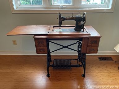 MaxSold Auction: This online auction features drum, art glass, electric guitar, DVDs, fishing gear, cedar chest, sewing machines, dressers, small kitchen appliances, antique secretary desk, gardening tools, power washer, electric lawnmower, sofa bed, patio furniture, hiking backpacks, art supplies, bicycles, sports equipment, camping supplies, inflatable kayak, power & hand tools, sports trading cards and much more!