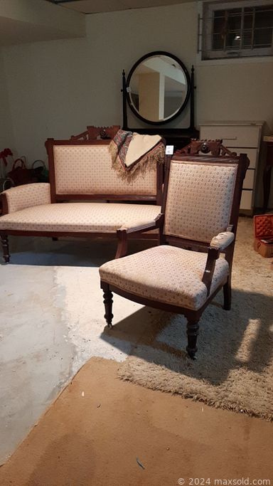 MaxSold Auction: This online auction includes furniture such as bookshelves, music cabinet, sofa, dining chairs, buffet, patio side tables and others, lawnmower and other yard tools, bicycle, ladder, vintage Depression glass, kitchenware, small kitchen appliances, linens, clothing, accessories, vintage radios and other electronics, vintage fans, lamps, decor, fireplace screens, vinyl records, vanity set, cameras, silverplate, home health aids, seasonal decor and much more!