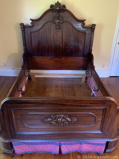 MaxSold Auction: This online auction includes furniture such as a maple dining table, card table set, vintage chairs, chairs, console table, dressers, vintage highboy, side tables and others, antique brass knocker, artworks, lamps, cufflinks, rugs, decor, Rosenthal demitasse set, Johnson Brothers and other china, silverplate, kitchenware, small kitchen appliances and more!