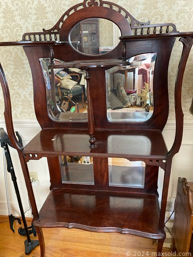 MaxSold Auction: This online auction includes furniture such as tables, bed frames, sofa, chairs, antique desk, shelving units, vintage tool cabinet, storage and display cabinets, chests and others, kitchenware, small kitchen appliances, Royal Doulton and other china, vintage decor, picture frames, Royal Doulton and other figures, mantle clocks, mirrors, lamps, antique brassware, books, linens, clothing, accessories, vinyl records, office supplies, crystalware, gardening supplies, board games, magazine holder and many more!