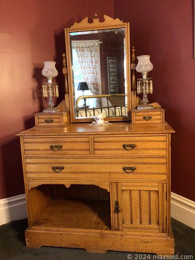 MaxSold Auction: This online auction features antique wood stove, cast iron sinks & tub, vintage desk, futon, stained glass lamps, stereo equipment, wicker furniture, power & hand tools, antique door knobs, vintage bottles, electric fireplace, vintage stoneware, Ray Weaver sketches,  depression glass, office supplies, small kitchen appliances, antique clarinet, air compressor, rolling tool cabinet, cameras, drafting table, telescope, stamps, coins, and much more!