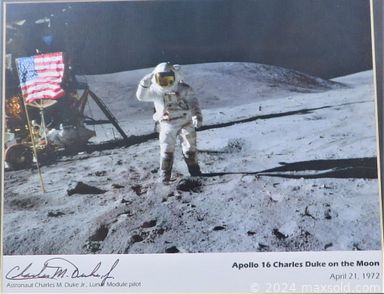 MaxSold Auction: This auction features Rare STAR TREK B&W Captain Kirk / Spock signed Framed Photo, Autographed APOLLO 16 Moon, US Air Force X-15 Pilot & Gemini 6 & 7 Rendezvous, NIB DOLLS Dynasty, Dolly Dingle, Christmas, Easter, Mother's Day Dolls, 1990's Thomas Kinkade COA Framed Art Prints, Vintage Boonton Ware dishes, Window Lock Hardware New Old Stock, Music Vinyl LP Records & Album Sets, Emerson Record 8-Track Player & Speakers, Cookware pans, Glasses, Craft Floral Wreaths, Christmas ornament lots, Antique Accordion & much more!