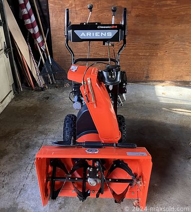 MaxSold Auction: This online auction features an Ariens snowblower, Black and Decker string trimmer, tools, gardening equipment, Sheraton dining table, Dresden figures, vintage dolls, books, Depression glass, Charbroil grill, jewelry, Sears exercycle, milk glass, wall art, china cabinet, vintage cut glass, vintage armoire, Mathes stereo console, vintage vanity items, Jeanette Glass Co.\"Iris and Herringbone\" carnival glass, Kimball organ, vintage radios and much more!