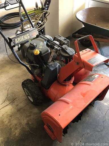 MaxSold Auction: This online auction includes furniture such as a cement bench, cabinets, chairs, shelving units, bookshelves and others, kitchenware, small kitchen appliances, accessories, jewelry, rugs, home health aids, toys, wall clocks, coat tree, office supplies, gift wrap, mirror, wall art, books, seasonal decor, eclectic pressure washer, grill tools, Ariens snowblower and other yard tools, vintage tools, hardware, garden supplies, wood, craft supplies, plastic drum and many more!