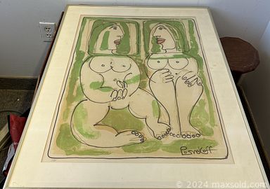 MaxSold Auction: This online auction includes lamps, wall art, kitchenware, guitar, mantle clock, Hummel and other figures, Murano glassware, books, vinyl records and more!