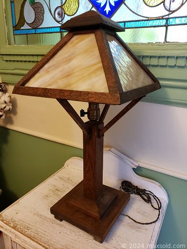 MaxSold Auction: This online auction features antique long case clock, vintage rugs, slag glass lamp, art glass, hand tools, vintage oil lamps, Victorian hall rack, primitive utensils, mountain bike, barware, studio pottery, horse bells, antique oak hutch and much more!
