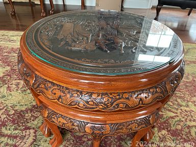 MaxSold Auction: This online auction features rooster collection, cast iron pot holder, pet products, TVs, area rugs, stereo components, small kitchen appliances, antique smoker’s table, antique wine keg, leather chairs, Asian carved table, dehumidifier, toilets, free standing tub, ceiling fans, pressure washer, desks, camping gear, suit of armour, washer, dryer, power tools, drone, puzzles, wine making supplies, air compressor, yard tools, garden art, garden pots, solar lanterns, patio furniture, BBQ grill, and much, much, more!!!