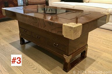 MaxSold Auction: This online auction features furniture such as an armoire, chairs, custom-made sofa, drop leaf table, bench, ping-pong table and more, rugs, serving ware, fishing rods, jigsaw puzzles, vintage floor lamp, posters, silverplate, electronics, Terra Cotta Army figure, vinyls, Israeli pottery, Murano glass vase and much more!