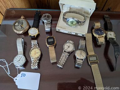 MaxSold Auction: This online auction features grandfather clock, collector watches, 10k gold ring, furniture such as Ethan Allen mahogany breakfront, lighted curio cabinet, lifting recliners, shield back chairs, and oak armoire, home decor, framed artwork, chandelier, glassware, small kitchen appliances, table lamps and much more!