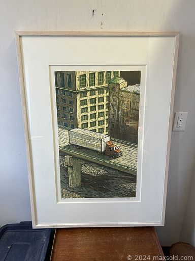 MaxSold Auction: This online auction features Paul Wysmyk woodcut, art glass, Lindsay Anderson oil painting, vintage uranium glass, driftwood bookends, vintage stained glass accent lamps, Evesham, art pottery, teacup/saucer sets, Folk Art wood carving, art books, antique carnival glass, vintage Pyrex, McCoy planter, glass Christmas ornaments, and much, much, more!!!