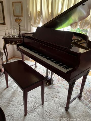 MaxSold Auction: This online auction includes a baby grand piano, furniture such as a storage cabinet, Mid Century dresser, tables, bed frame, vintage clothing, shoes, accessories, linens, vintage games, kitchenware, small kitchen appliances, busts, vintage crystal, decor, wall art, mirrors, corded lawn mower, garden tools, planters, duck decoy, glassware, lamps, seasonal decor, chafing dish, electronics, bicycle and many more!