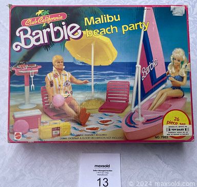 MaxSold Auction: This online auction features collectible Barbies, magazines, Barbie Malibu, LPs, books, Hockey cards, Beanie babies, tea figurines, beer mugs, matchbox, vintage football doll, 1976 Montreal Olympics Blazer, baseball card poster, toys and much more!