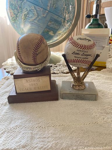 MaxSold Auction: This online auction includes furniture such as a hutch, bookshelves, chairs and others, kitchenware, small kitchen appliances, seasonal decor, wall art, baseball items, figurines and other decor, clothing, accessories, linens, cleaning and bathroom supplies, bicycle, CDs, books, electronics, room divider, silver trays, tools and much more!