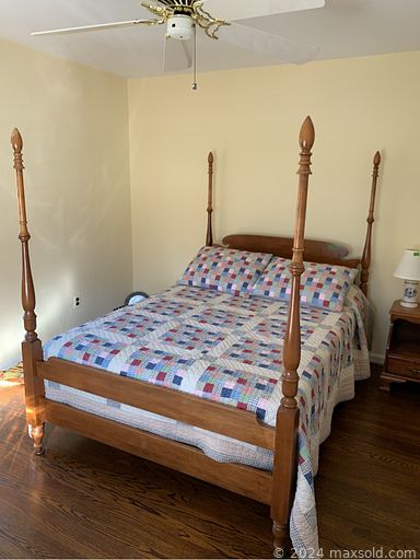 MaxSold Auction: This online auction features Roseville vase, steins, Toby jug, vintage dolls, pewter plates, vintage books, a wooden desk, area rugs, antique brass bed, toys, milk glass, board games, puzzles, 4-poster bed, and much more!