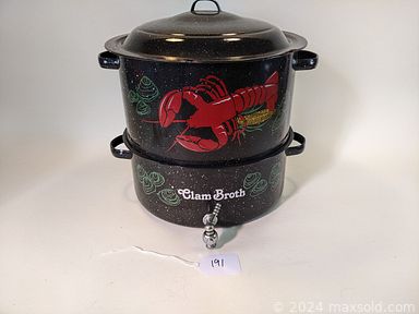 MaxSold Auction: This online auction Mid Century Dorothy Thorpe glassware, glass curio display, amber depression glass, Pfaltzgraff wine glasses, Greek ceramic ewer vase, Greek terracotta plates, chalk ware vase, glassware, pottery, salt and pepper shakers, Pyrex dishes, vintage souvenir tumblers, boom box, binoculars, casserole dishes, vintage Jeanette plates, polaroid camera, Thimble collection,  cast iron porcelain, japan figurines, vintage framed poster, corning ware, kaleidoscope, Ridgway\'s porcelain soup bowls, dinnerware mid-century wall plaques, creamer and sugar, fondue set and much more!