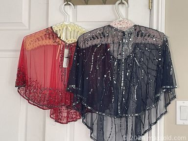 MaxSold Auction: This online auction features women’s shoes & clothing such as ponchos, skirts, evening dresses, coats, tops, leggings, sandals, pants, sweaters, scarves, and much, much, more!!!