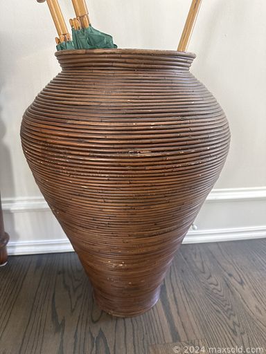 MaxSold Auction: This online auction features dining room table & chairs, sewing machine, leather tub chair, vintage wood wall art, TVs, patio furniture, area rugs, vintage mirror, art pottery, chinoiserie vases, African art, teapots, fitness gear, beauty appliances, generator, vintage books, chaise lounge, planter pots, live plants, and much, much, more!!!