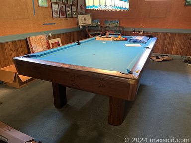 MaxSold Auction: This online auction includes furniture such as a Dillingham MCM surfboard table, Pool table, Table Tennis table, trunks, rattan loveseat, chairs, cart, file cabinet, rocking chair, bookshelves and others, kitchenware, small kitchen appliances, milk glass, Uranium glass, teak servingware, silverplate, accessories, golf supplies, tools, hardware, stained glass art, wall art, cleaning supplies and tools, Toro snowblower and other yard tools, books, stamps, decor, luggage, sleeping bags, TVs and other electronics, fitness equipment, vintage dolls, coolers, cast iron banks, LG dryer, washer, lamps and many more!