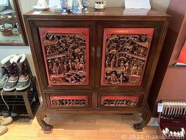 MaxSold Auction: This online auction includes furniture such as a vanity, bench, Hekman side table, cabinets, bed frames, dining  tables, chairs, sofa, Asian style cabinet, piano, bookcases and others, kitchenware, small kitchen appliances, Lomonosov and other china, clothing, shoes, accessories, wall art, figurines, CDs, books, lamps, frames, servingware, chandelier, BBQ grill, yard tools,  exercise equipment, tools, luggage, rugs, office supplies and much more!