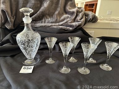 MaxSold Auction: This online auction features Longaberger baskets & pottery, Swarovski figurine, gemstone jewelry, porcelain doll, decanter set, Cambridge Portia stemware, pearl necklace, silver jewelry, and more!!