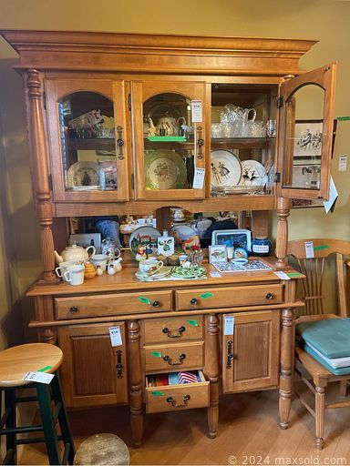 MaxSold Auction: This online auction includes Patio Chairs And Loungers, Wood Box, Loveseat, Side Table, Couch And Throw Pillows, Coffee Table, Silver Plate Flatware, Trinket Dishes, Figurines, Garden Decor, Singer Sewing Machine And Cabinet. Lamp, Marantz Audio Player, Wheelbarrow and much more!!
